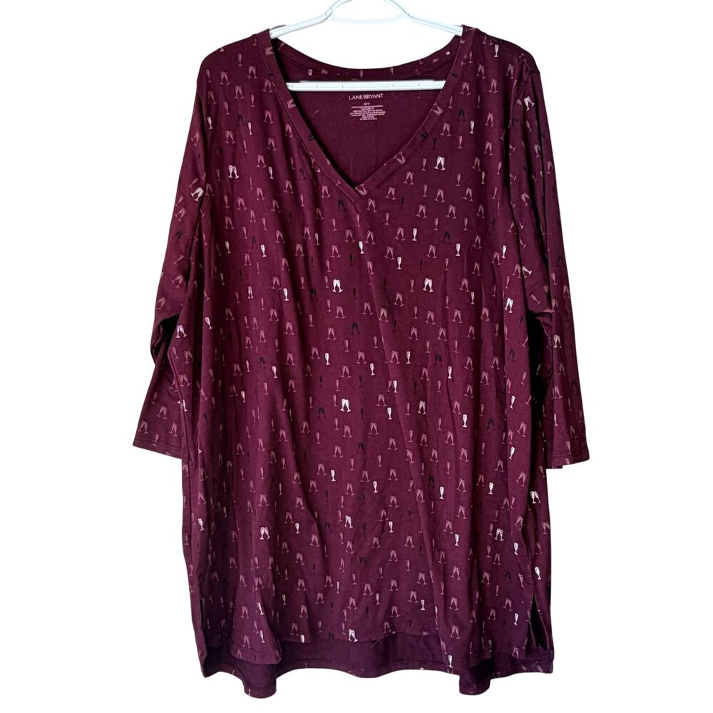 Lane Bryant Tee Purple (Plum) Size 22/24